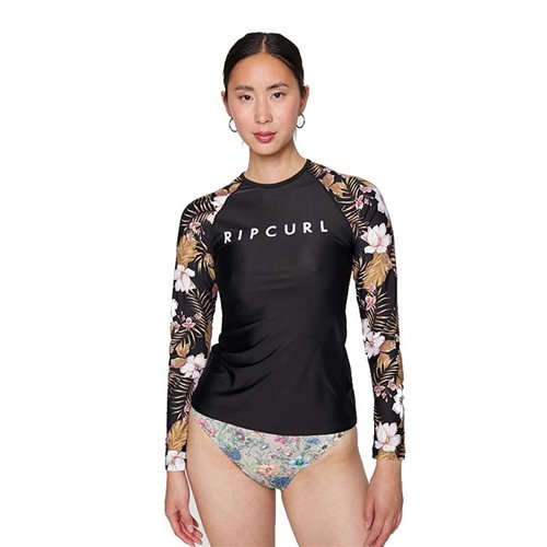Camiseta Tecnica M/L Rip Curl PlayaBella Relaxed Black