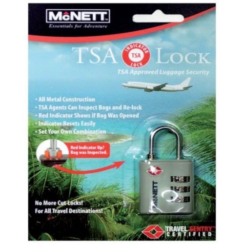 Kit TSA Travel Lock Blister Card Silver