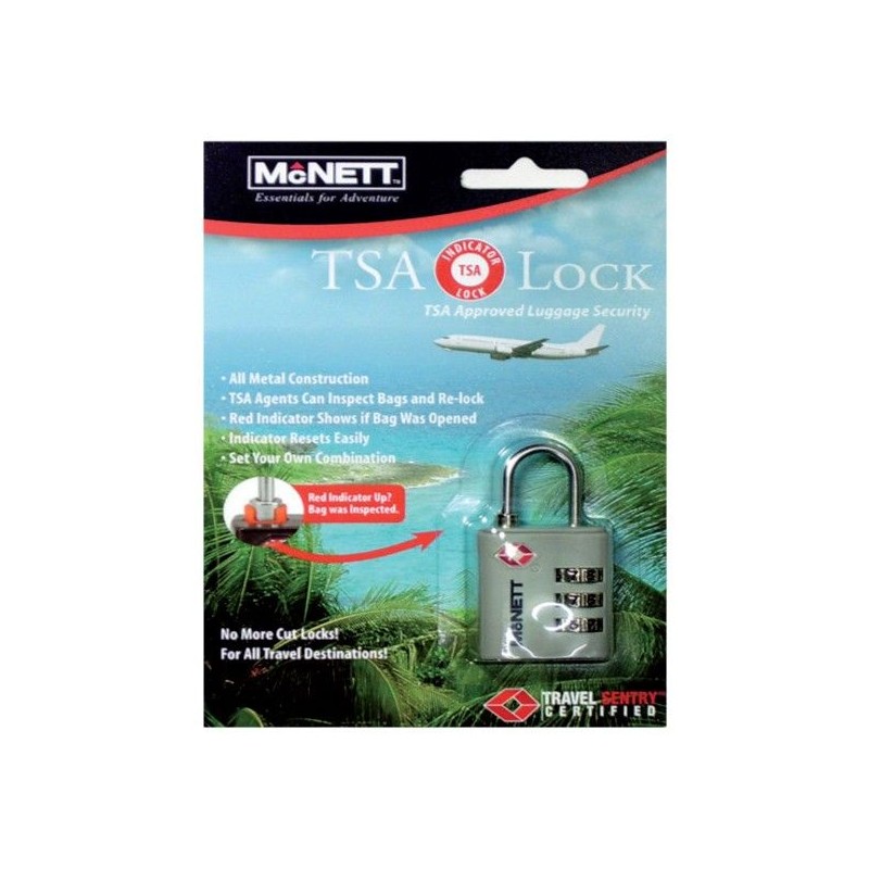 Kit TSA Travel Lock Blister Card Silver